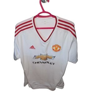 Adidas Manchester United White 2015-16 Away Shirt